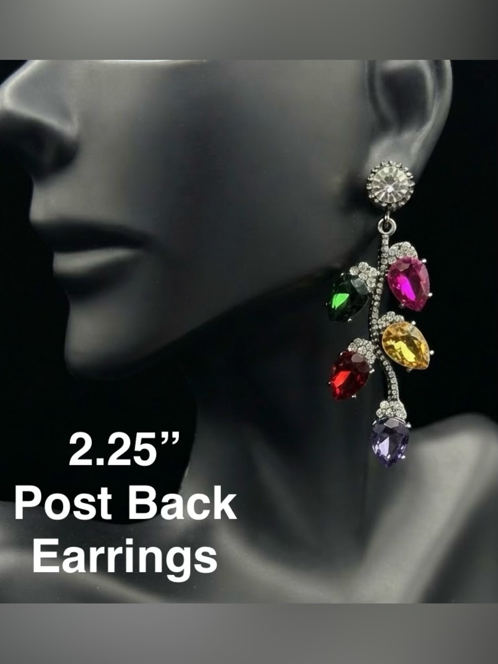 Multicolor Crystal Drop Earrings